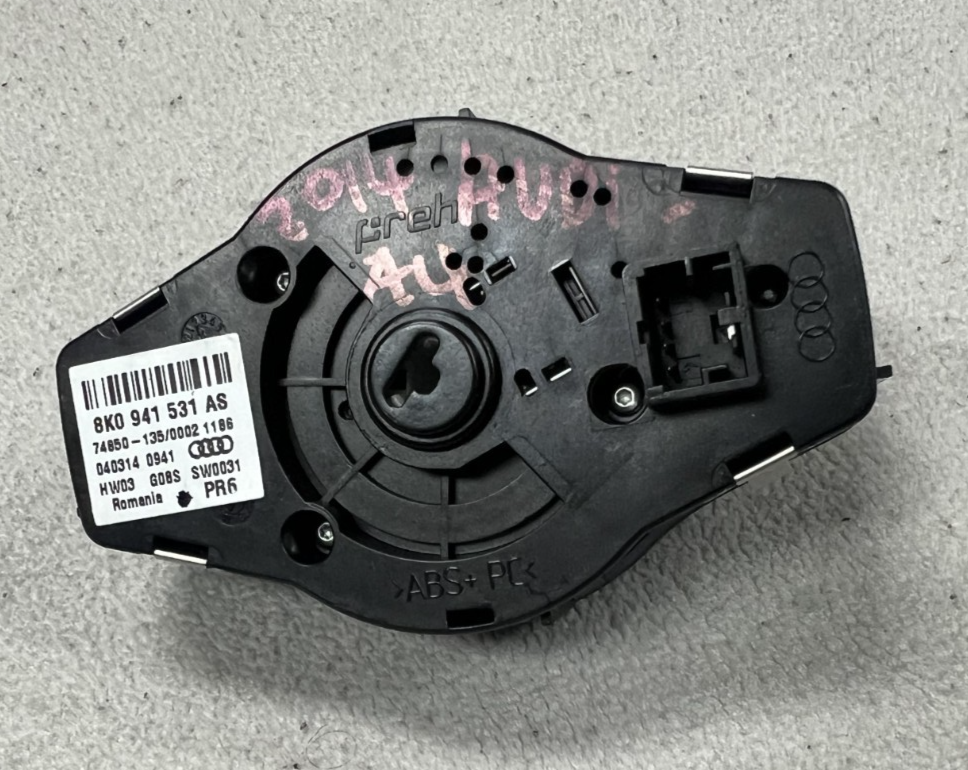 2009-2016 Audi A4 S4 A5 S5 Q5 8R Headlight Fog Light Switch 8K0 941 531 AS Black