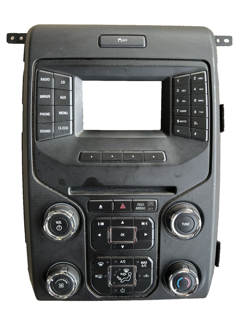 13 14 Ford F150 AC Heater Climate Radio Control Panel Bezel EL3T 18A802 BA3JA6