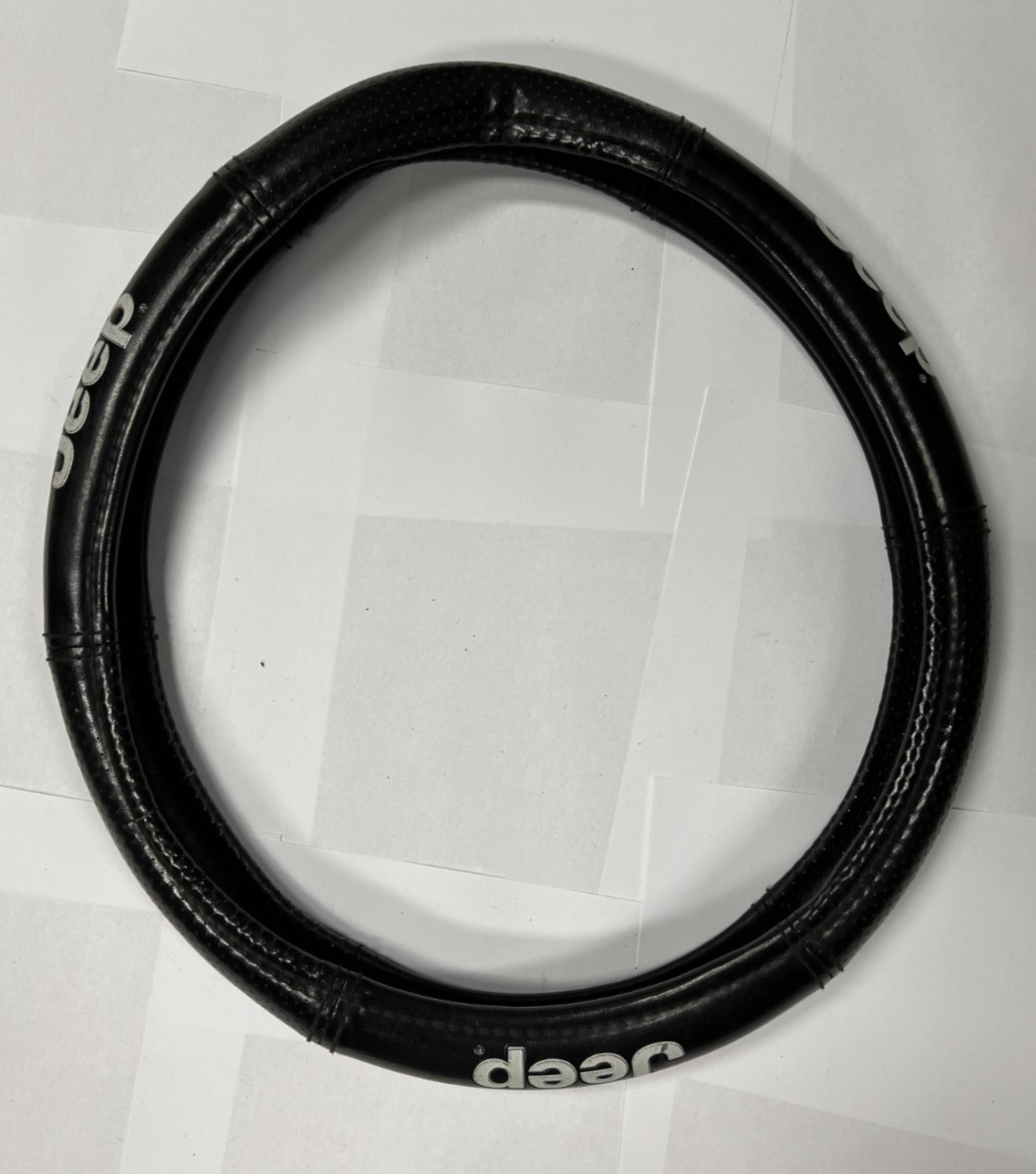 Jeep Steering Wheel Cover Synthetic Black for Car Truck SUV