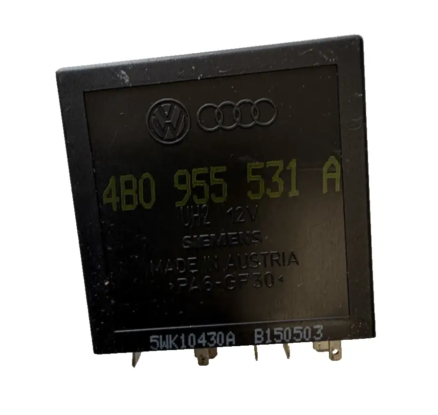 Wiper Relay 4B0 955 531 A, 5WK10430A Black fits Volkswagen Audi Jetta Golf GTI by Volkswagen