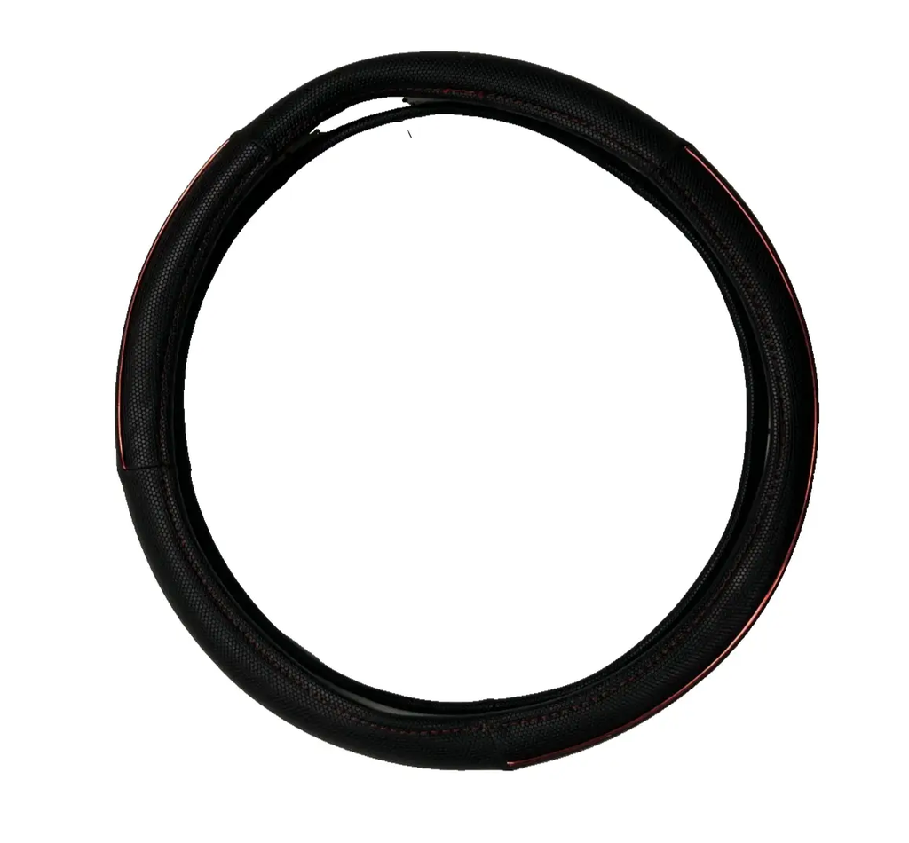 Steering Wheel Cover Black with Red at the Side for Steering Wheel Protection by Unbranded