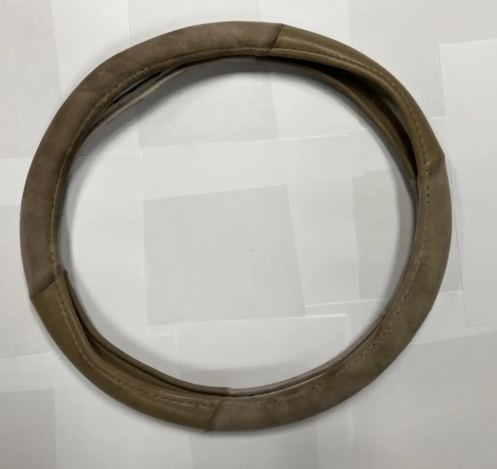 Steering Wheel Cover Tan Vinyl Stitched for Steering Wheel Protection by Unbranded