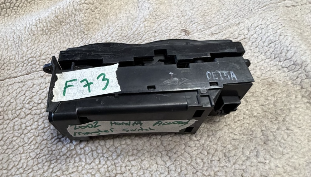 1998-2002 Honda Accord Master Power Window Switch Front Left 0E15A Black