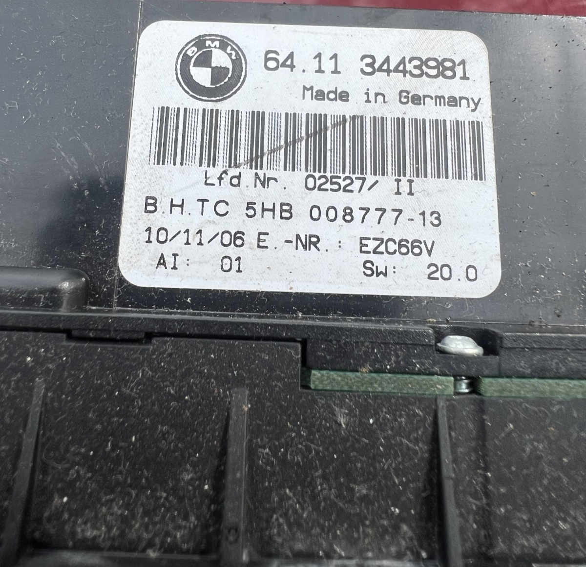 AC Heater Temperature Climate Control Panel 3443981 fits 2004-2010 BMW E83 X3