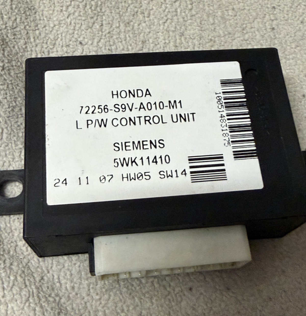 03-08 Honda Pilot Window Control Module LH 72256 S9V A010 M1