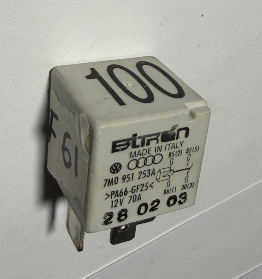 Multipurpose Relay 12V 70A 7M0 951 253A fits 1999-2005 Volkswagen Jetta