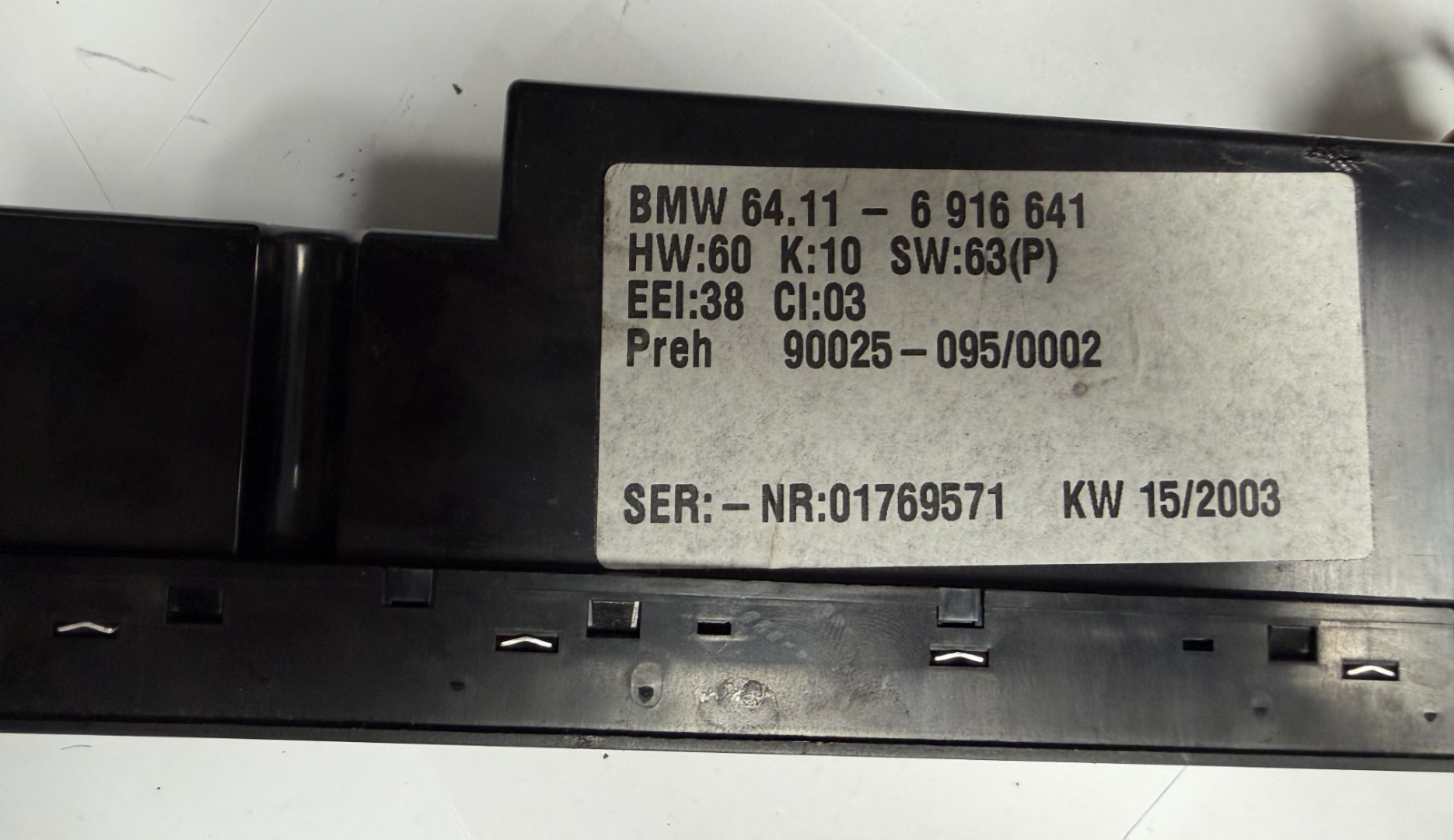 1995-2003 BMW E39 AC Air Conditioning Heater Climate Control 6 916 641