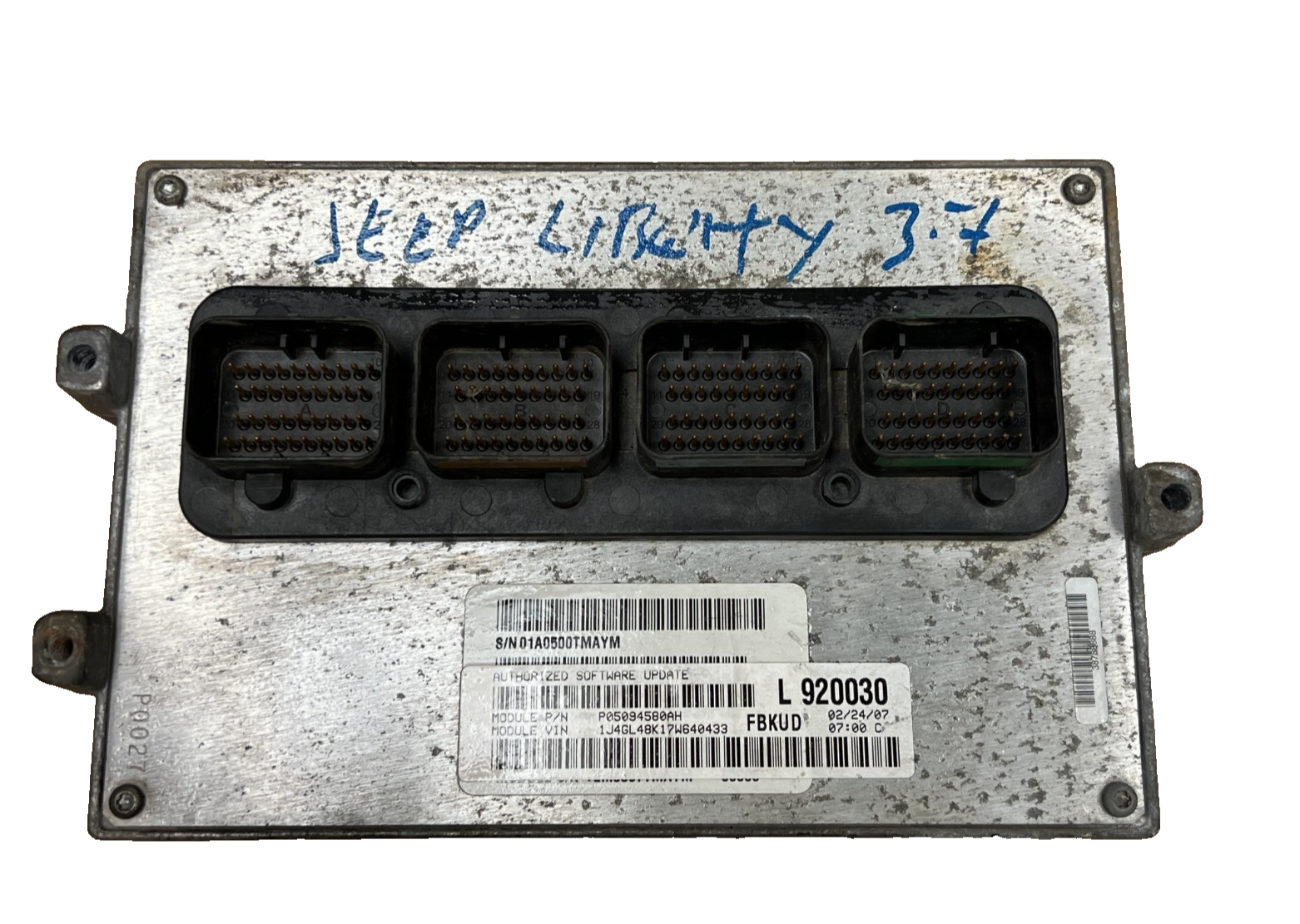 07 2007 Jeep Liberty 3.7L  AT Engine Computer Control Module OEM 05094580AH