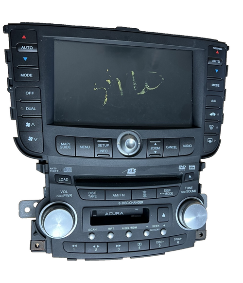 04-06 Acura TL Screen Display Navigation Radio Climate Control 39100 SEP A410
