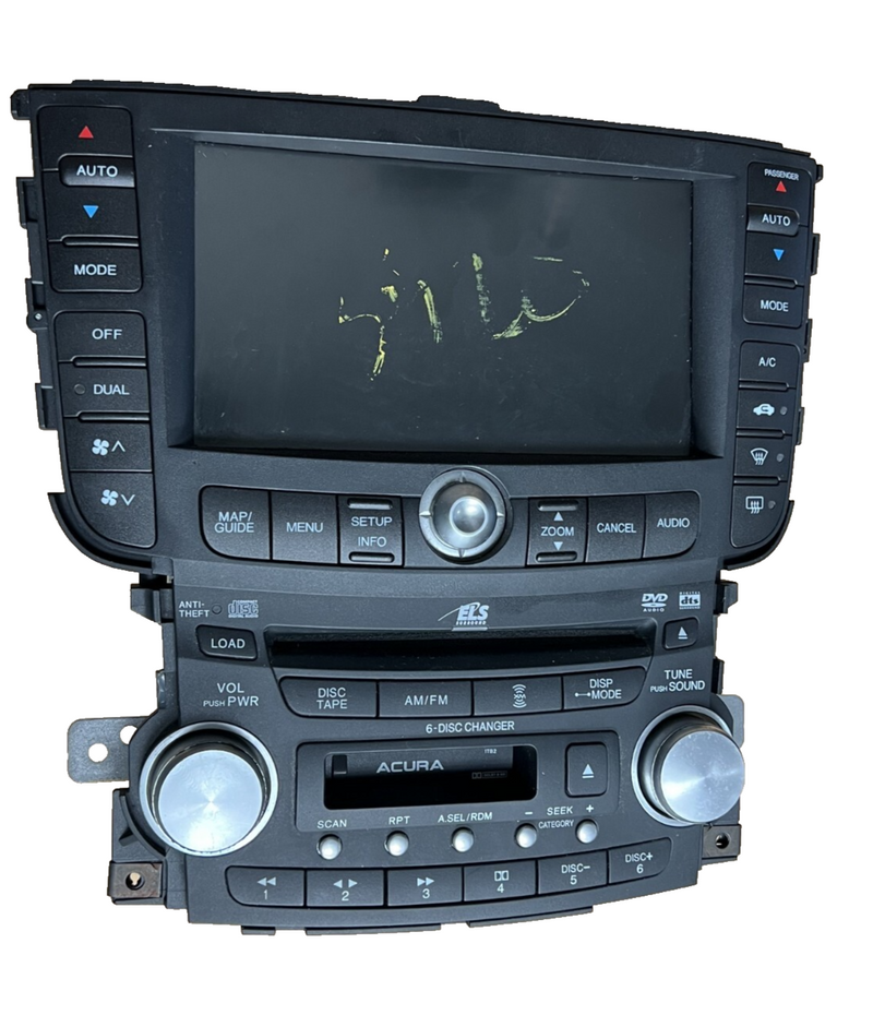 04-06 Acura TL Screen Display Navigation Radio Climate Control 39100 SEP A410