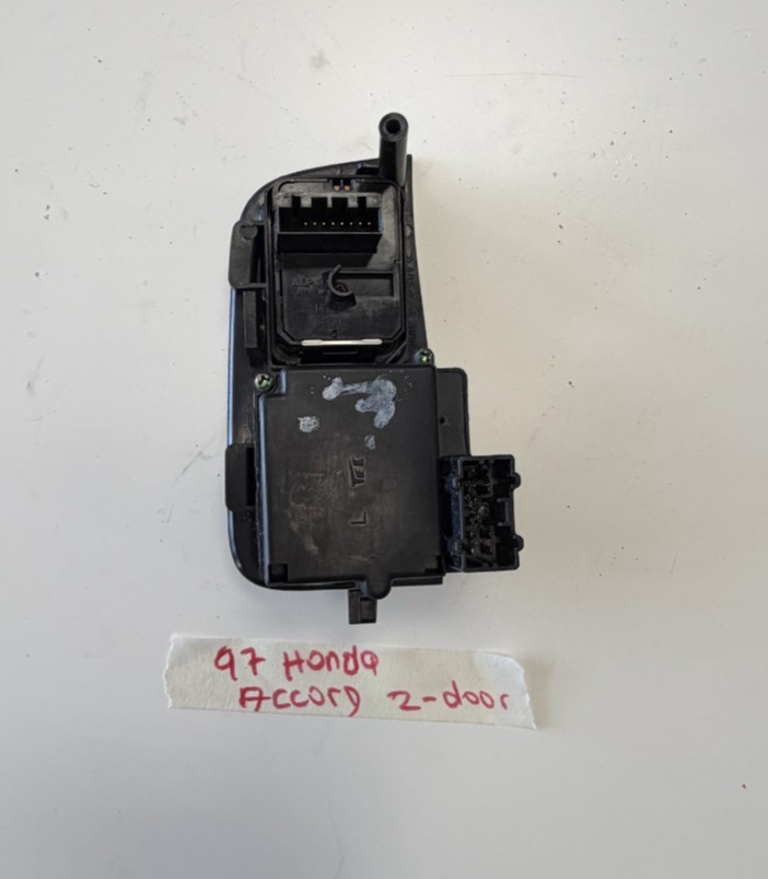 1994-1997 Honda Accord 2 Door Master Power Window Switch Left LH Black