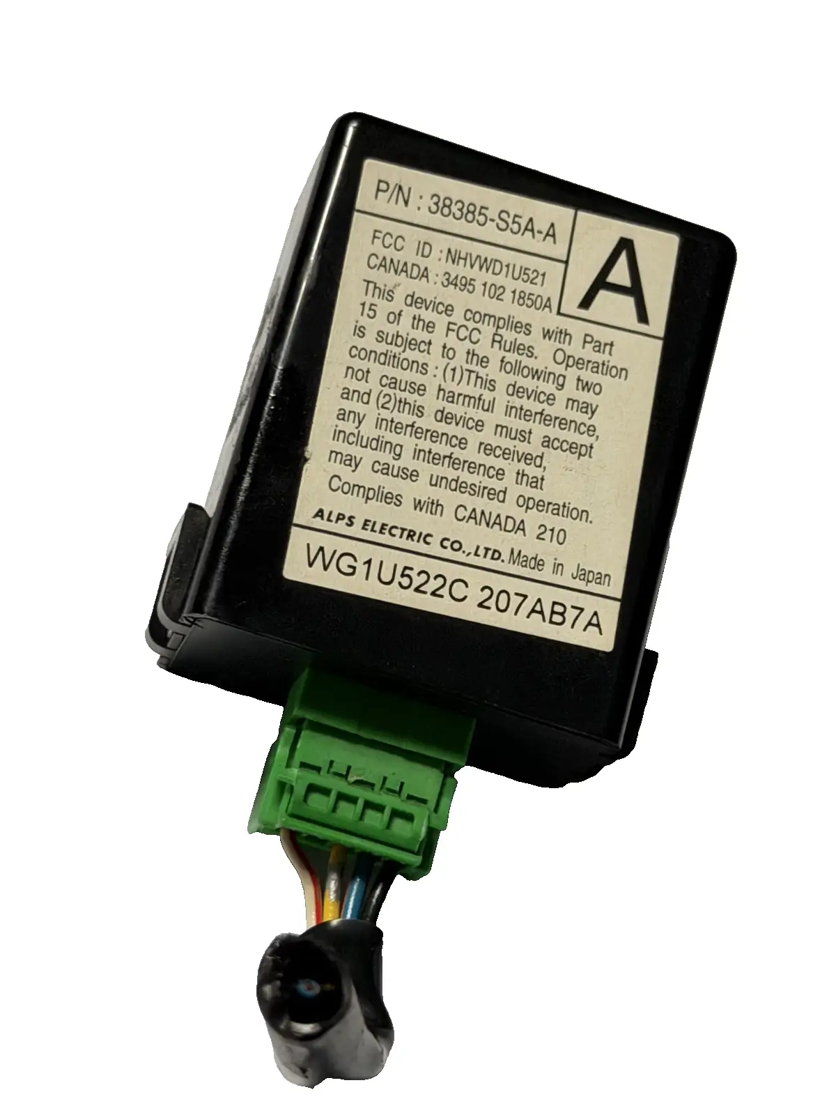 01-05 Honda Civic Keyless Entry Receiver Module 38385 S5A A, WG1U522C by Alps