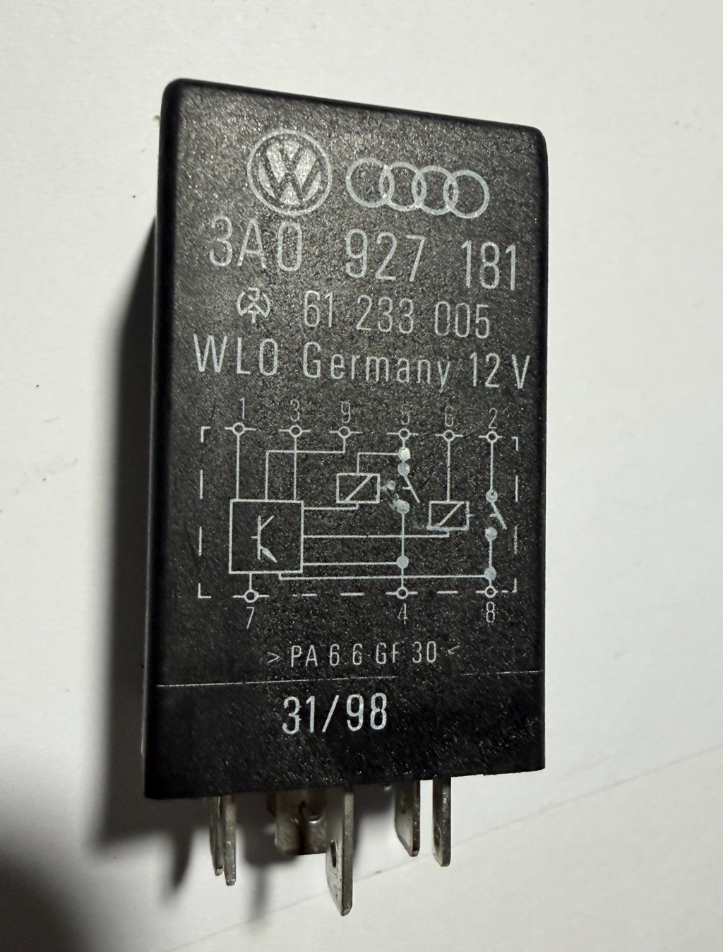 99 00 01 02 03 04 05 Volkswagen Jetta Accessory Power Relay 3A0 927 181 Black