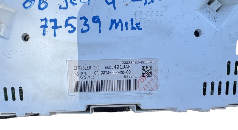 2006 Jeep Grand Cherokee 3.7L Instrument Cluster Speedometer 56054010AF