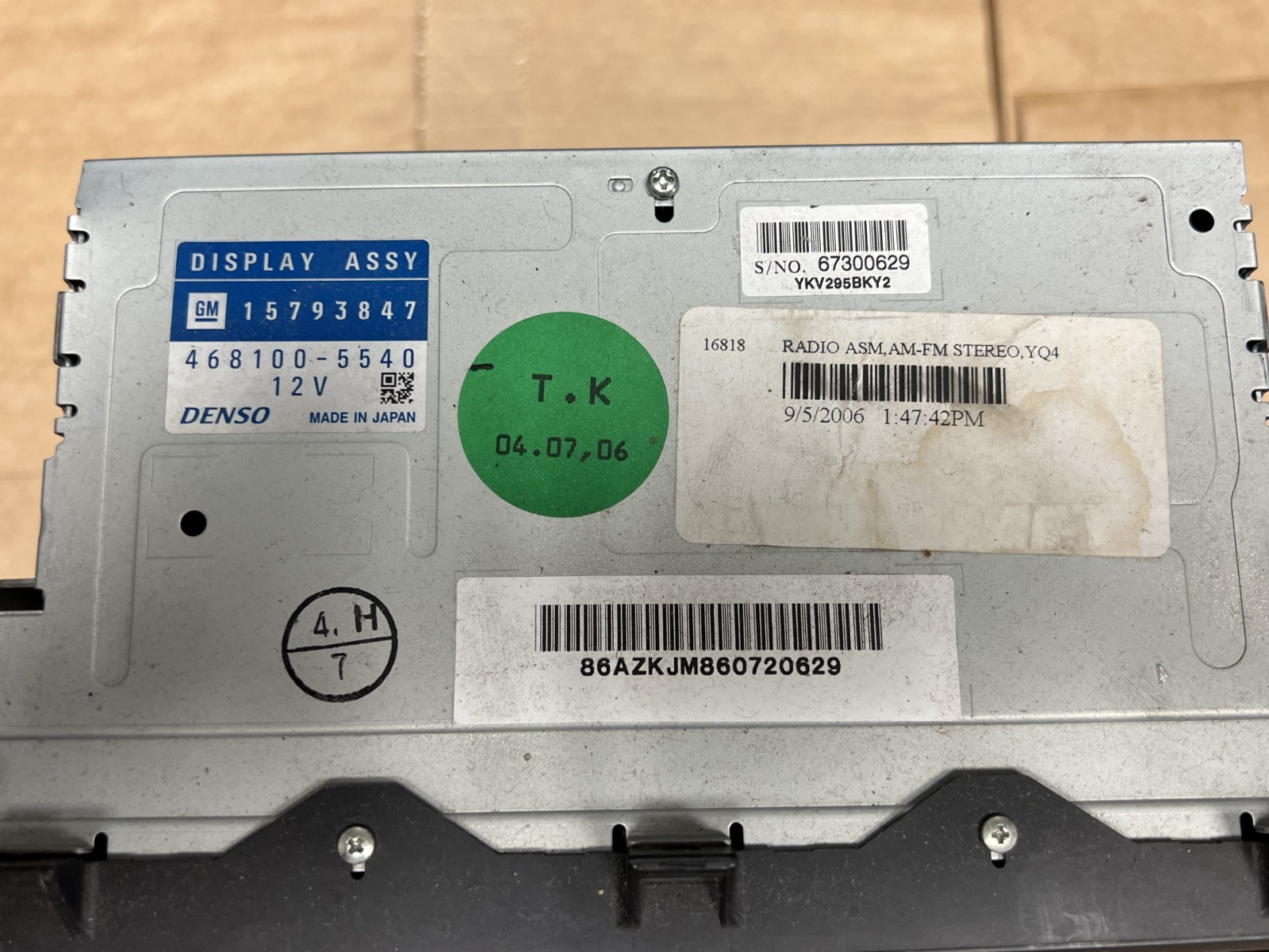 2005-2007 Cadillac STS AM FM CD Player Radio Receiver OEM 15793847, 468100-5540