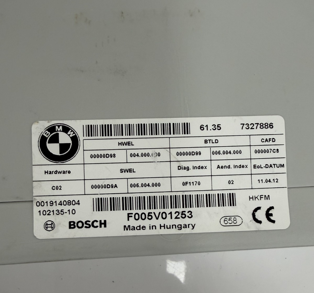 13 2013 BMW 535i Rear Tailgate Trunk Lid Lift Control Module F005V01253