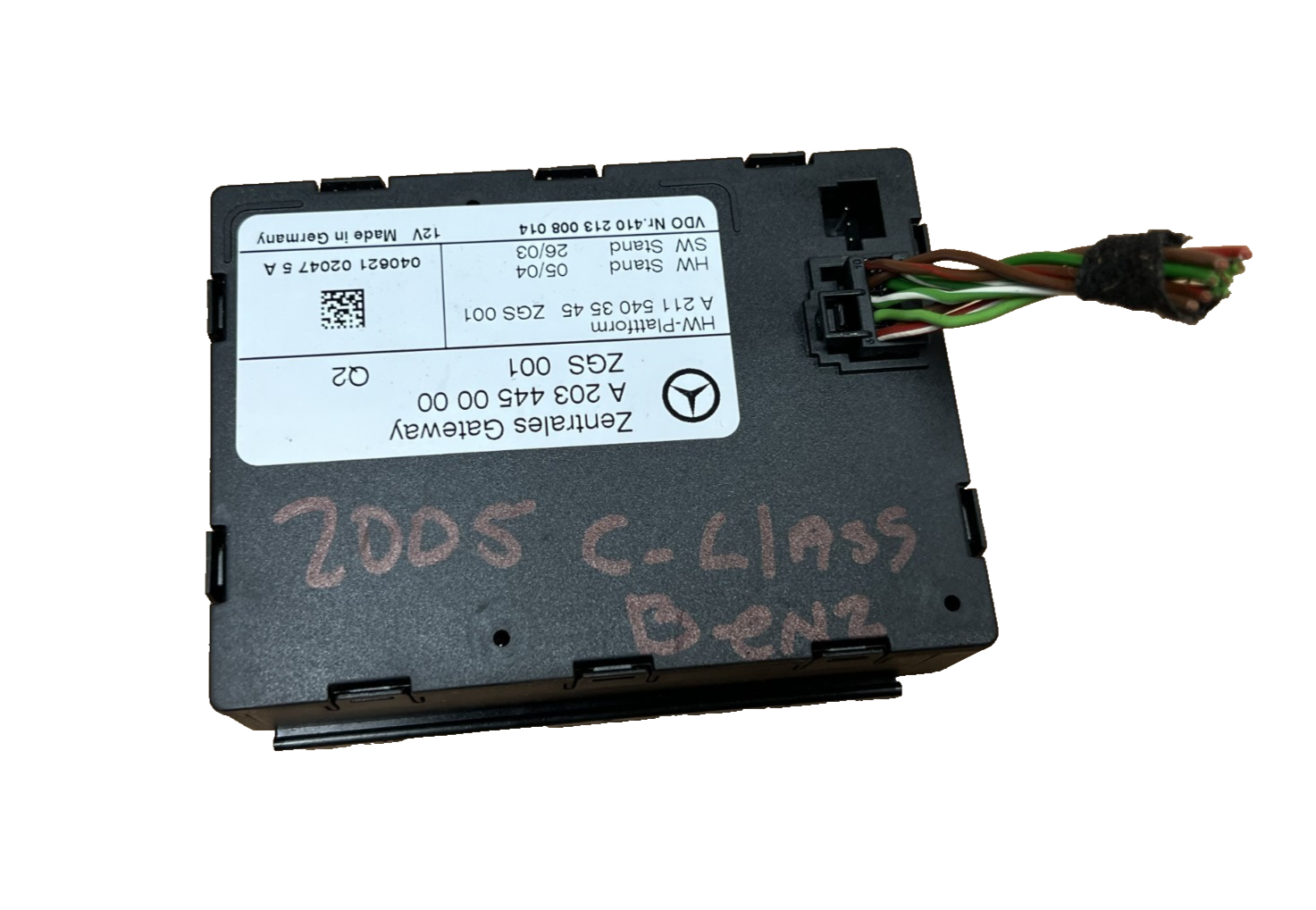 03-09 Mercedes W203 C230 Kompressor Central Locking Gateway Module A2034450000