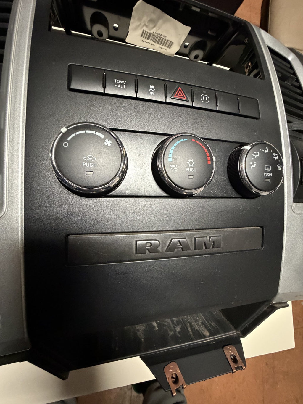2009-2012 Dodge Ram 1500 Center Dash Radio Bezel Trim 55111290AC, 68026057AC