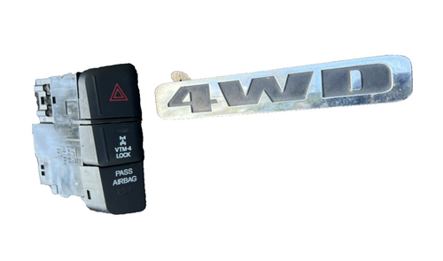 2006-2008 2007 Honda Pilot Hazard Vtm-4 Switch Button & 4wheel Drive Emblem OEM