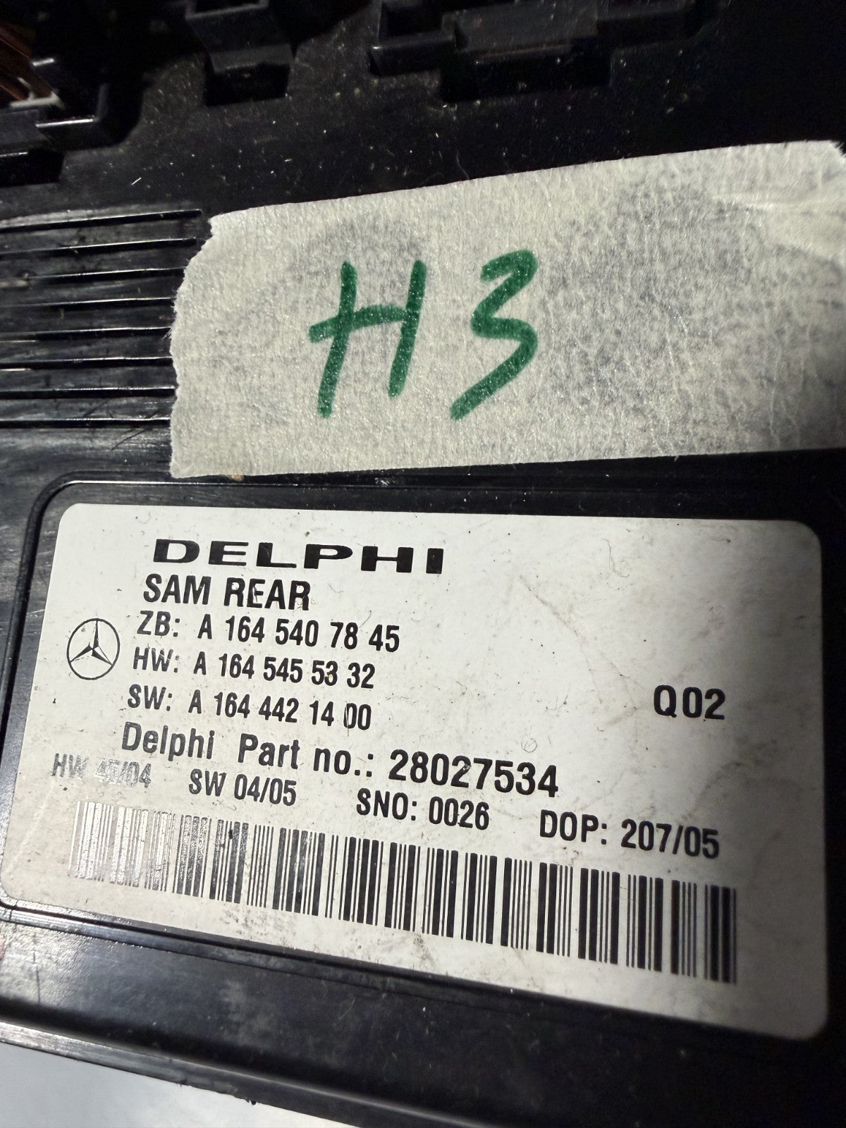 06-12 Mercedes ML350 Rear SAM Signal Acquisition Control Module 28027534 Black