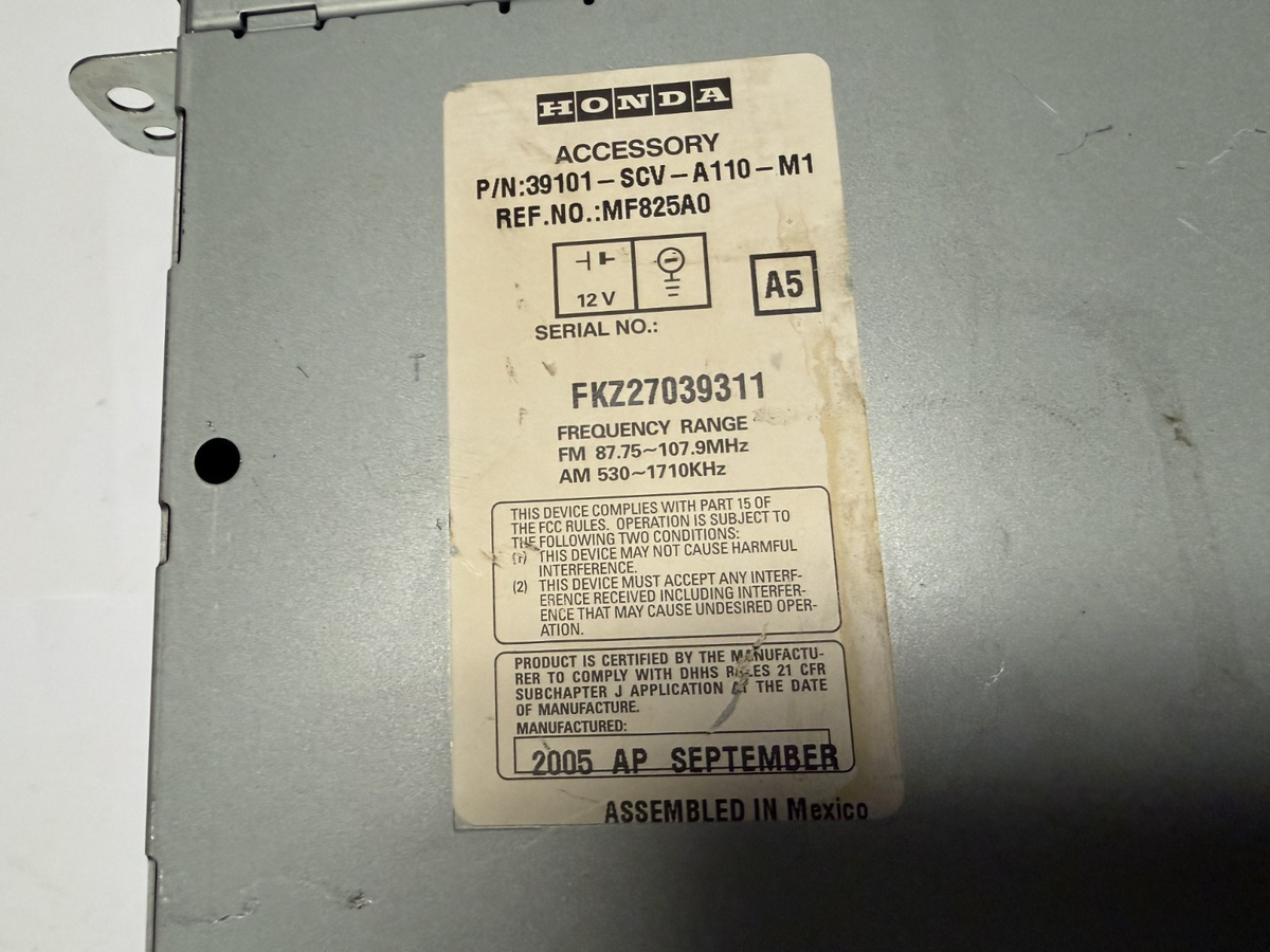 AM FM CD Player Radio Receiver 39101 SCV A110 M1 fits 05 06 Honda Element