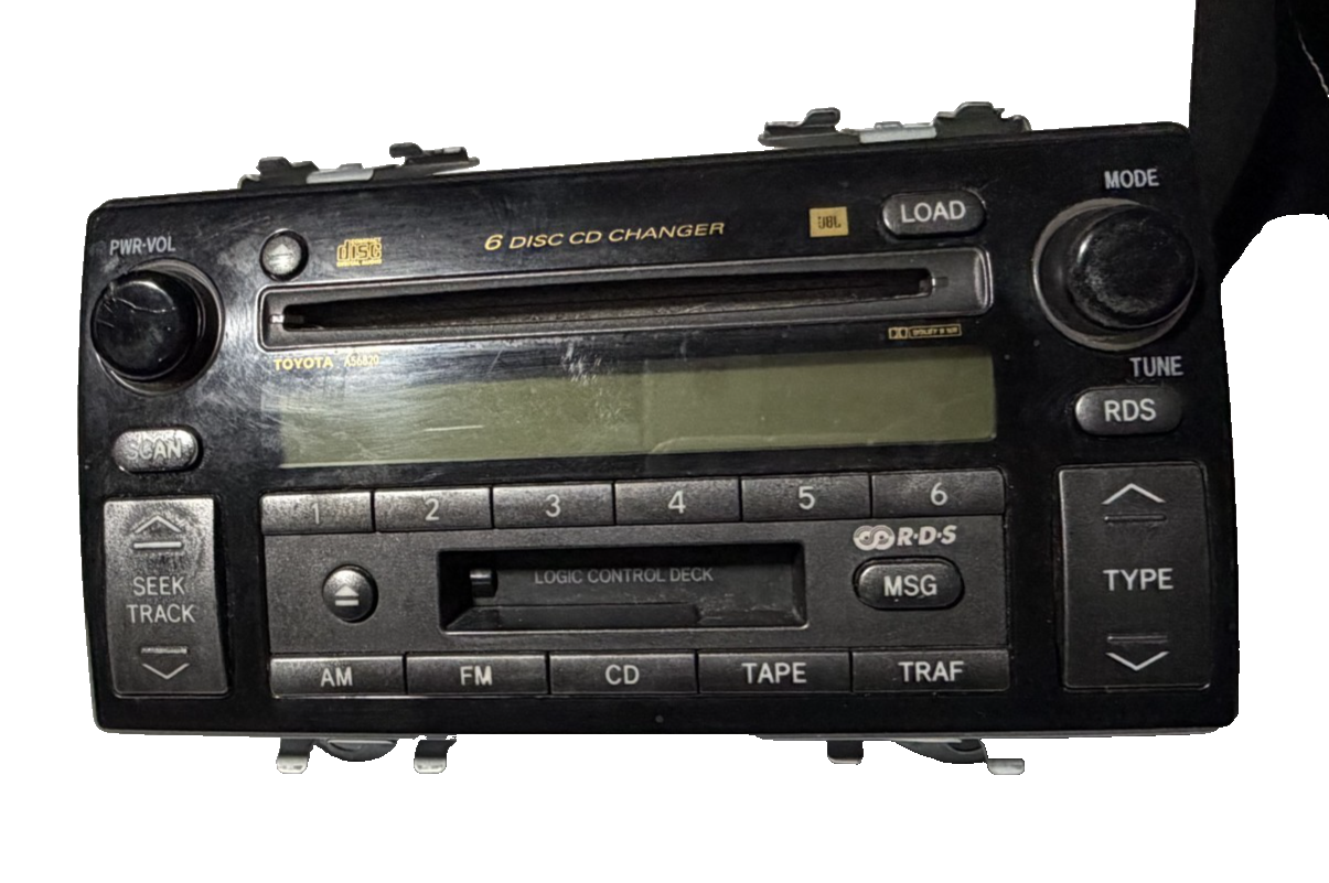 02 03 04 Toyota Camry Radio Stereo 6 Disc Changer Tape CD Player 86120 AA060