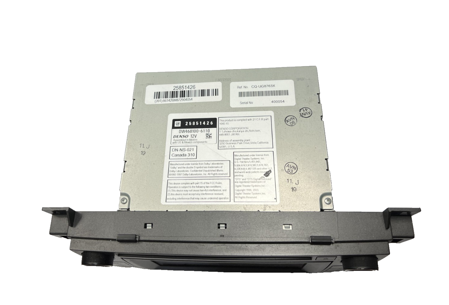 2007-2009 Cadillac SRX CD AM FM Audio Player Radio Stereo Receiver 25851426