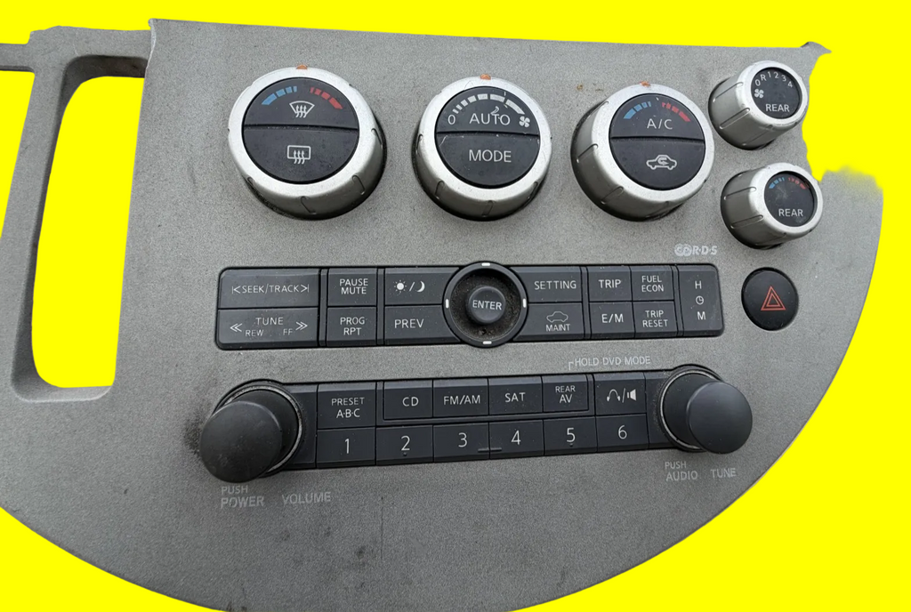 2004-2005 04 05 Nissan Quest Climate Control Trim Panel Bezel 27500 ZF200
