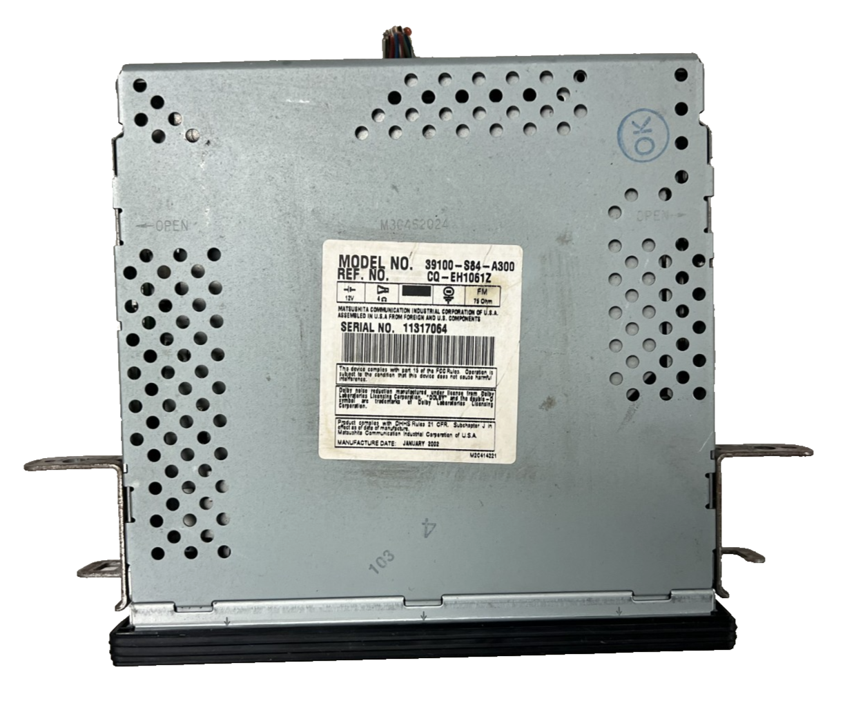 01-02 Honda Accord Stereo AM FM CD 6 Disc Cassette Radio Receiver 39100 S84 A300