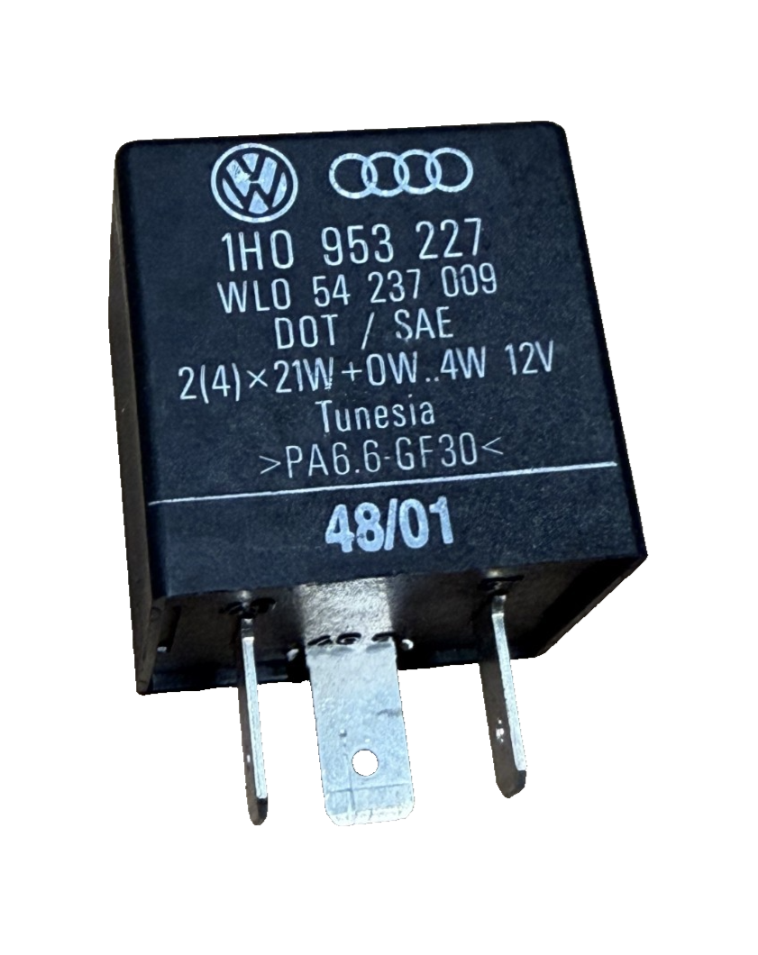 Audi Volkswagen Turn Signal Hazard Flasher Relay 12V 1H0 953 227 Black