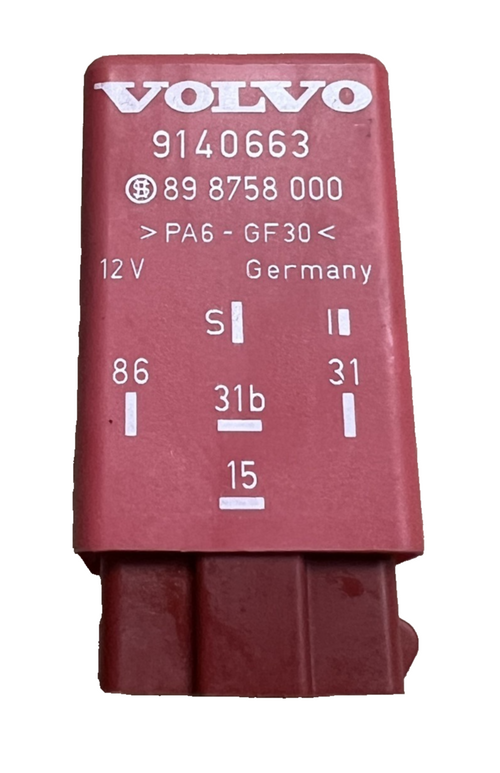 Intermittent Wiper Relay 9140663 Red fits Volvo 850 960 C70 S70 S90 V70