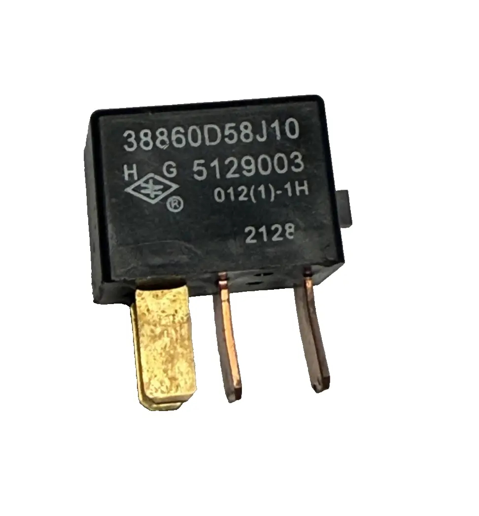 4 Pin Automotive Relay 012(1)-1H 38860D58J10, 5129003 Black by Unbranded