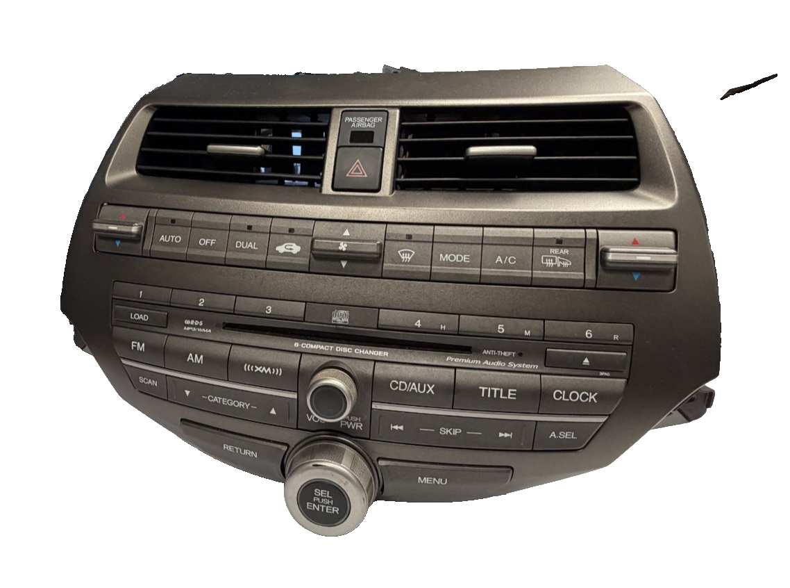 2008-2012 Honda Accord Dash AM FM Radio Stereo CD Player Receiver DEX 3627XZHS1