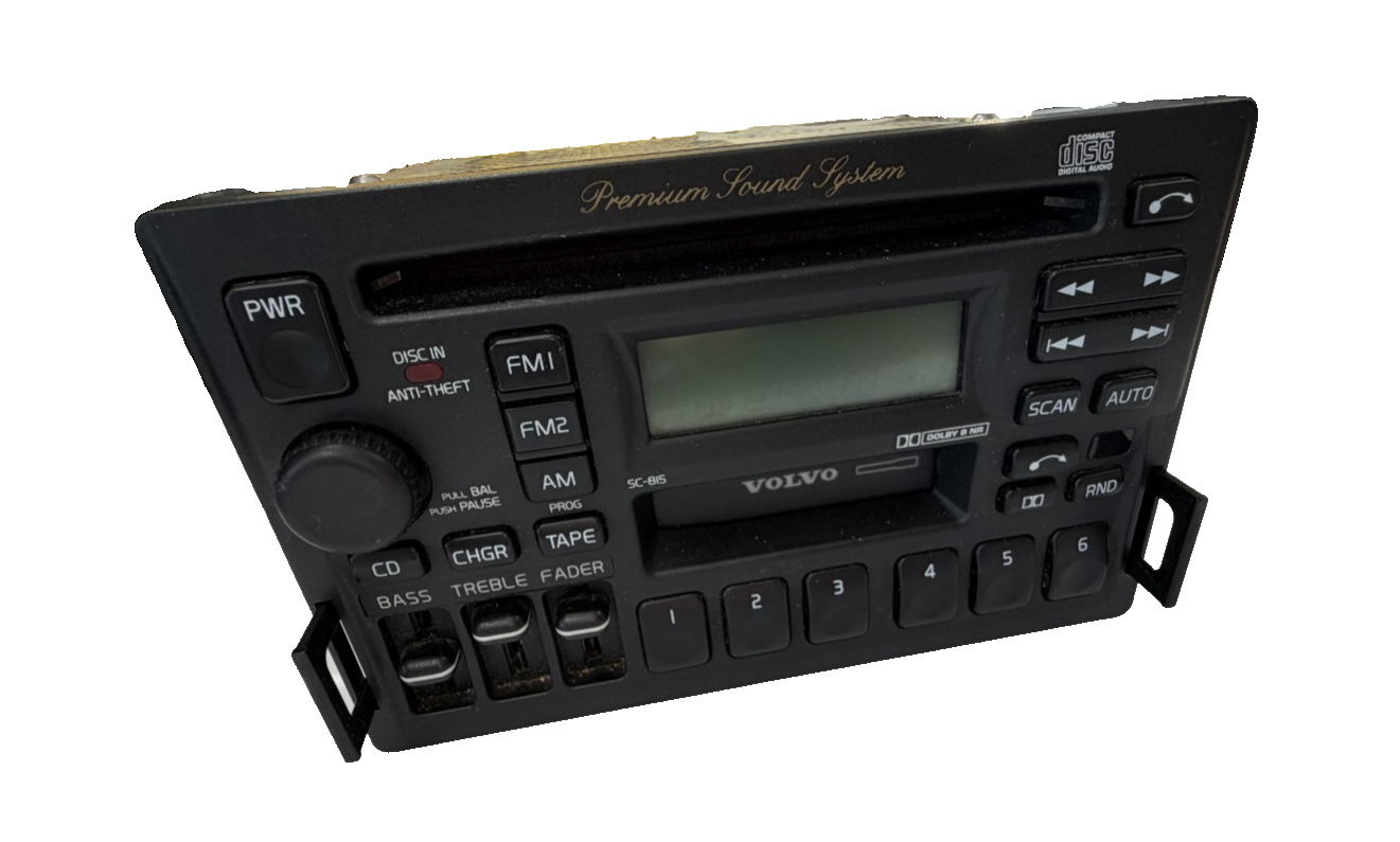 1996 1997 Volvo 960 CD Cassette Radio Receiver 12V 3533713 1, SC-815 Black