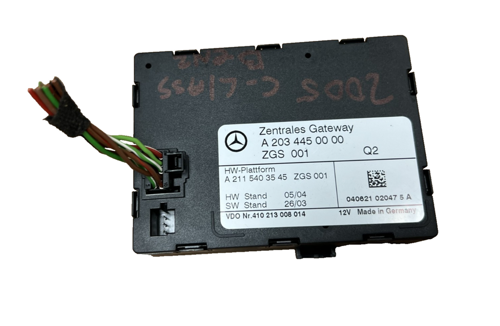 03-09 Mercedes W203 C230 Kompressor Central Locking Gateway Module A2034450000