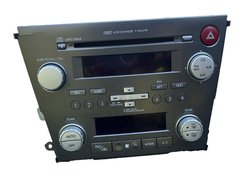 07 08 09 Subaru Legacy Outback Premium Radio 6 Disc MP3 WMA CD Player