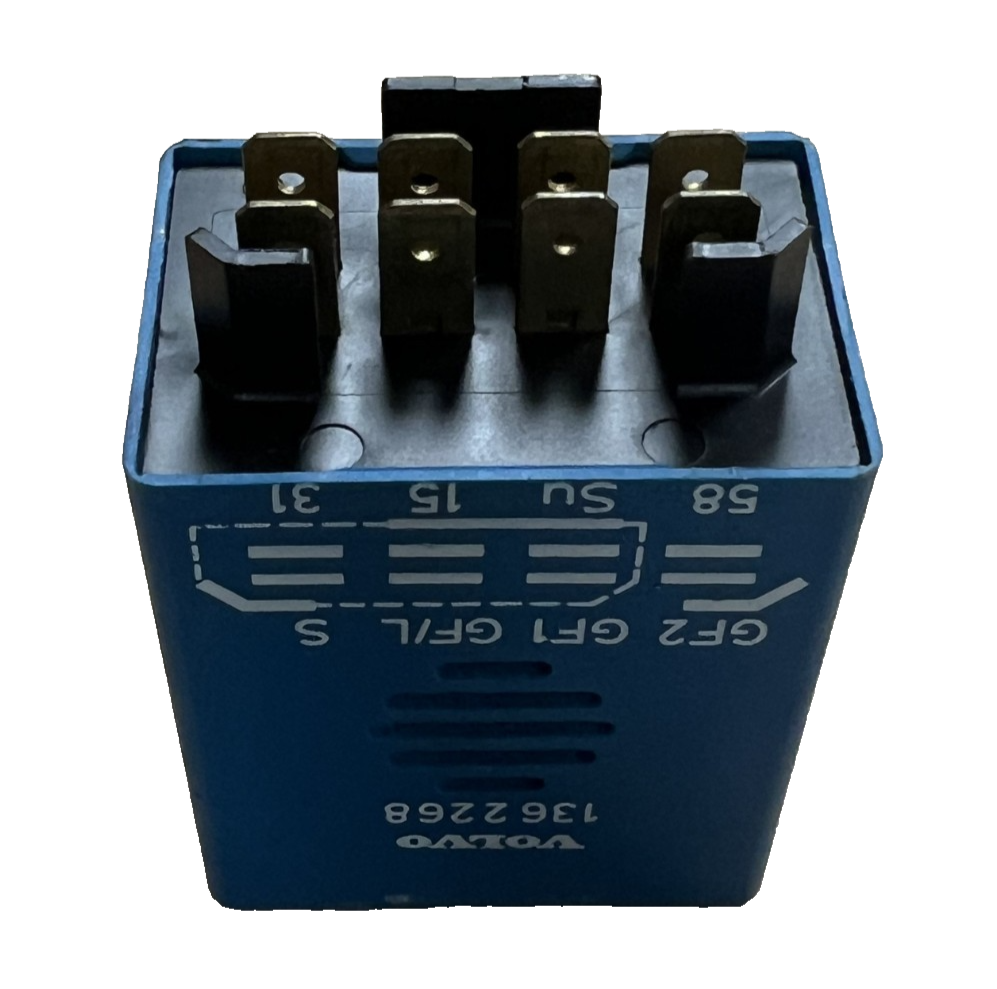 1975-1982 Volvo 260 Seat Belt Reminder Relay 1362268, 5SA 004 396 00 Blue