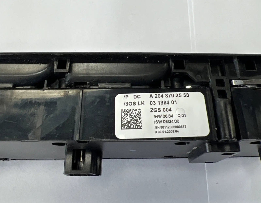 2008-2014 Mercedes W204 C250 E350 Master Window Regulator Switch A 204 870 35 38 by Mercedes-Benz