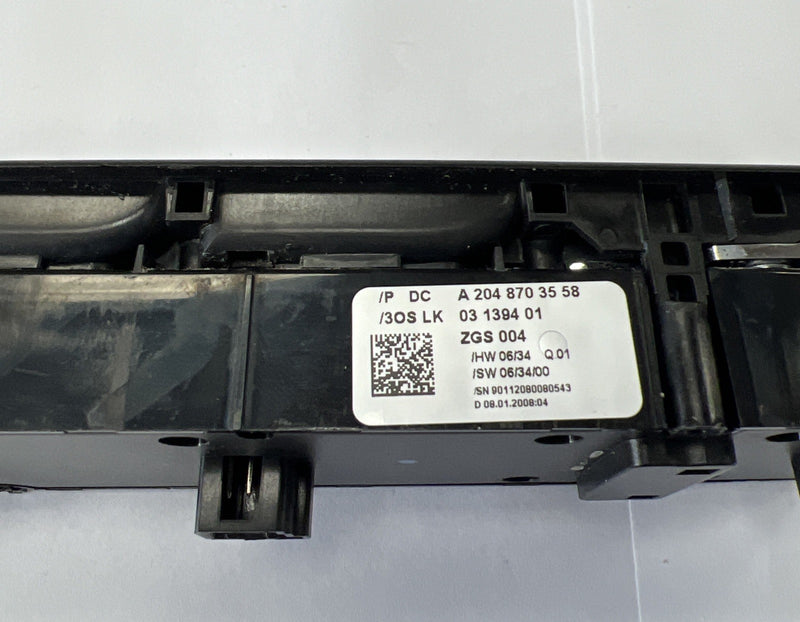 2008-2014 Mercedes W204 C250 E350 Master Window Regulator Switch A 204 870 35 38