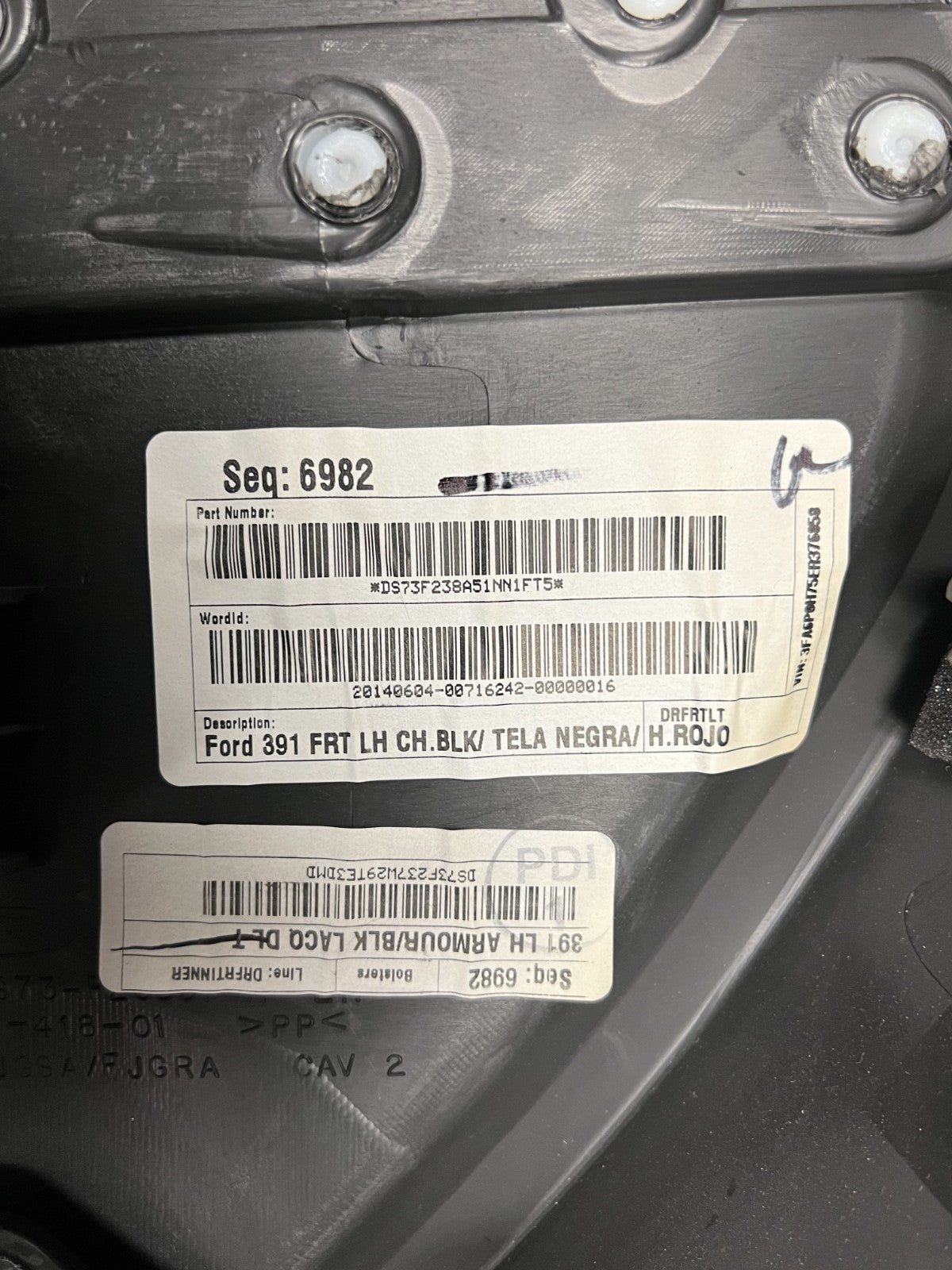 2013-2014 Ford Fusion Door Trim Cover Panel Front Left Side DS73 14E073 BG