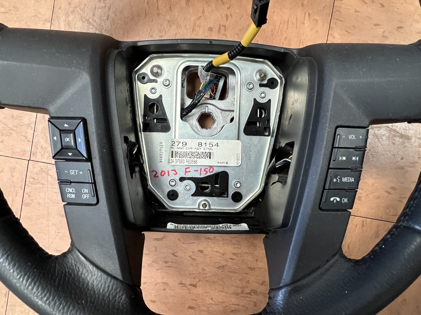 2011-2014 Ford F-150 F150 Leather Steering Wheel OEM BL34 3F563 RB35B8