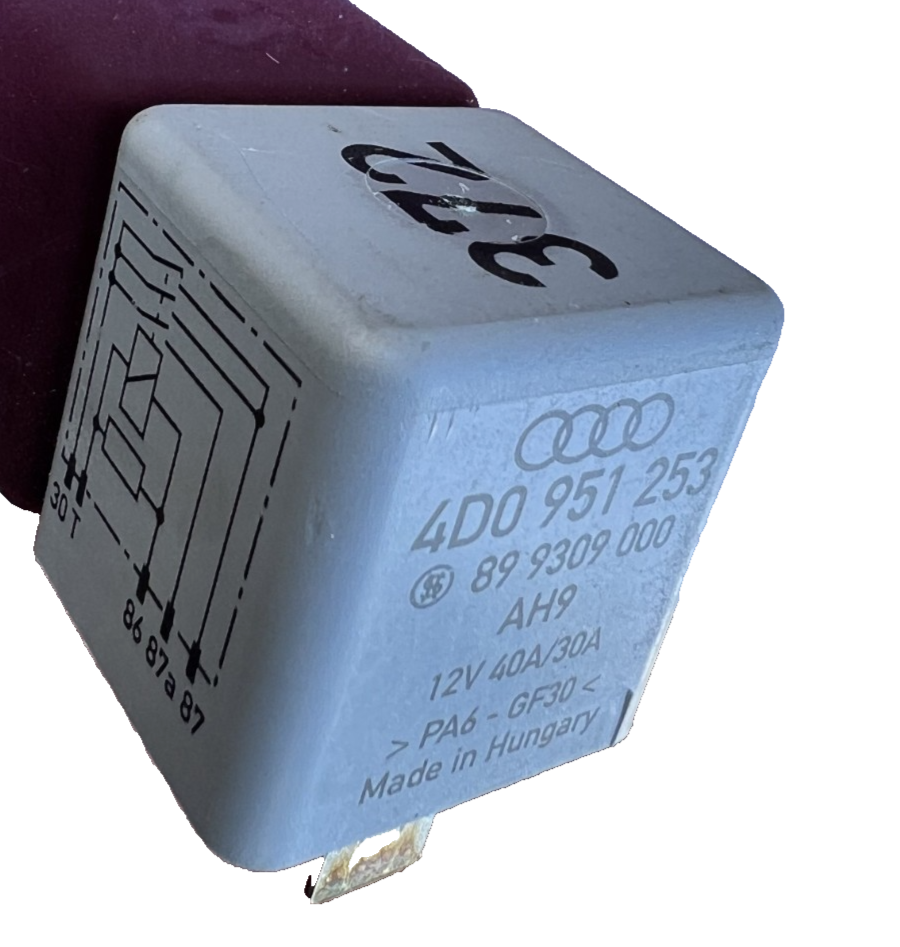 Fuel Pump Relay 12V 40A 30A 4D0 951 253, 89 9309 000 for 1992-2004 Audi S4 S6 A4