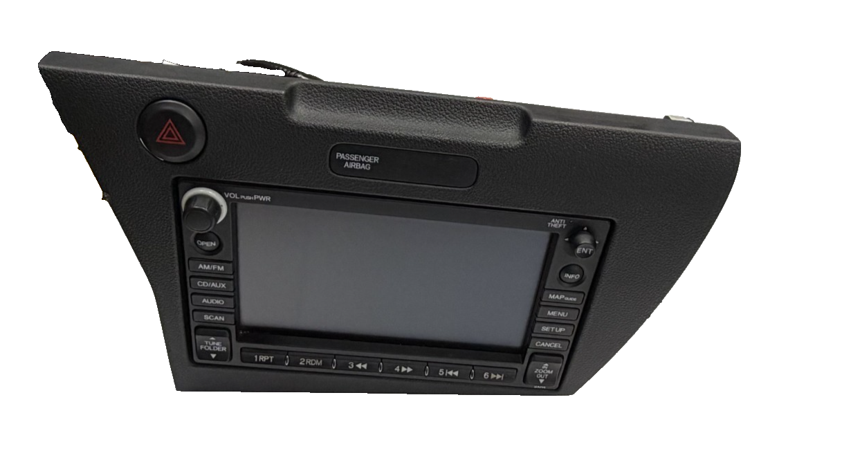 2011 Honda CR-Z Dash Mounted Navigation Info GPS Screen with Hazard Switch