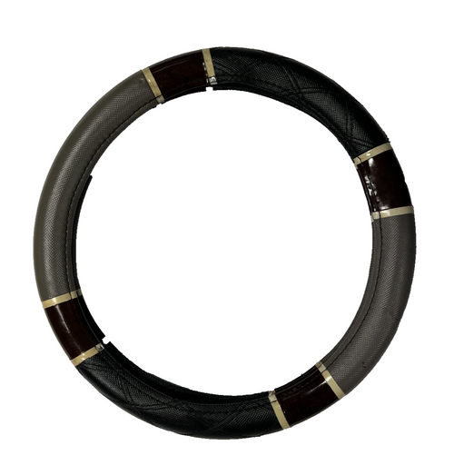 Universal Steering Wheel Cover Black Gray for Steering Wheel Protection, Grip