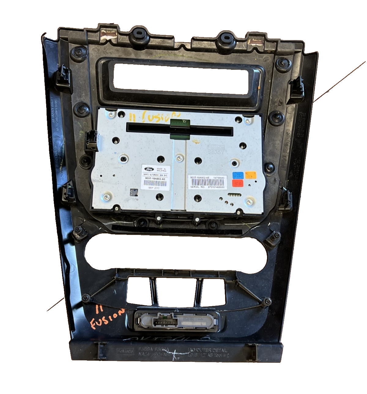 2010 2011 2012 Ford Fusion AC Heater Climate Radio Control Panel 9E5T 18A802 AE