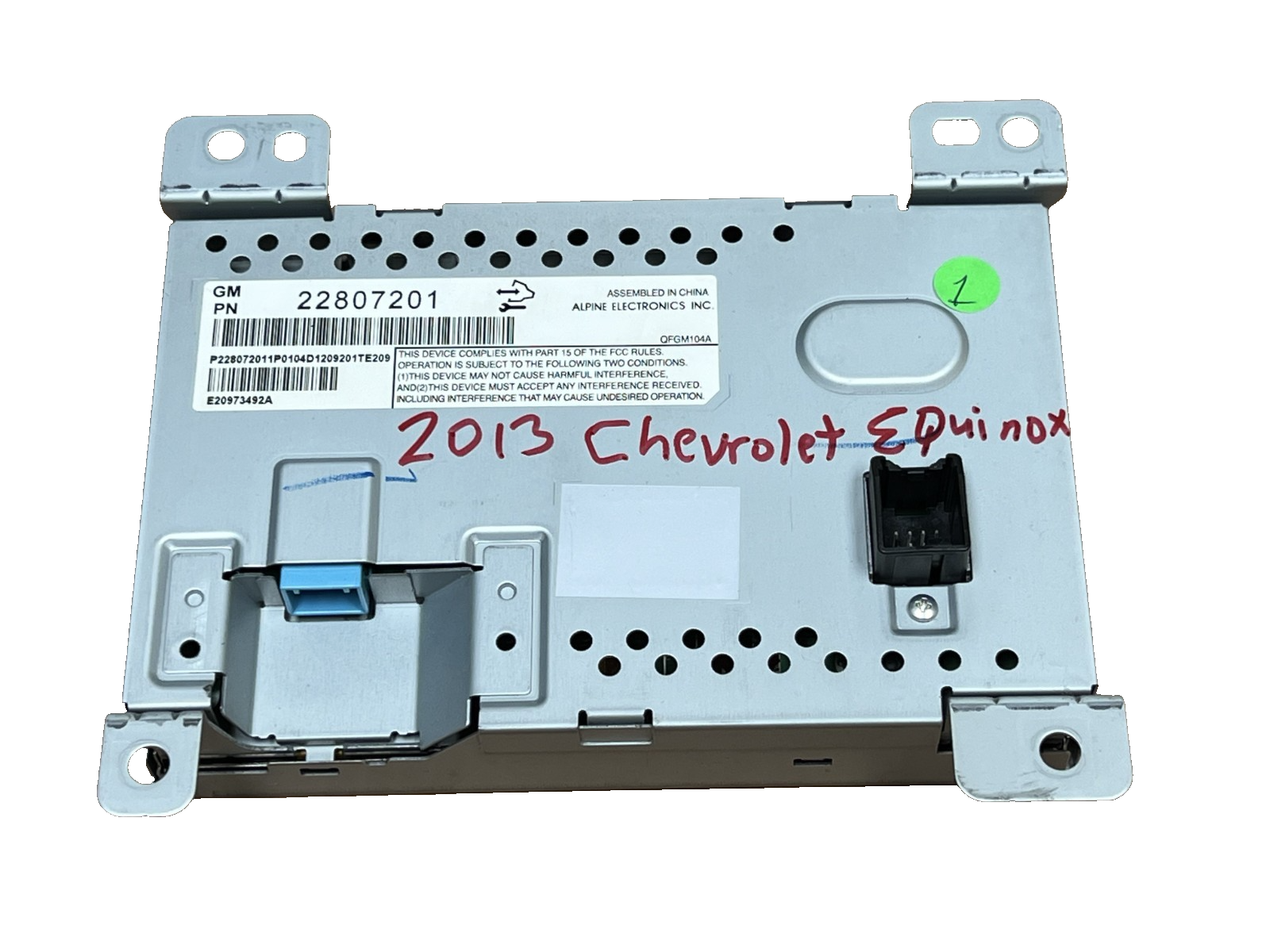 12 13 14 15 16 Chevrolet Equinox Dash Info Radio Display Screen OEM 22807201