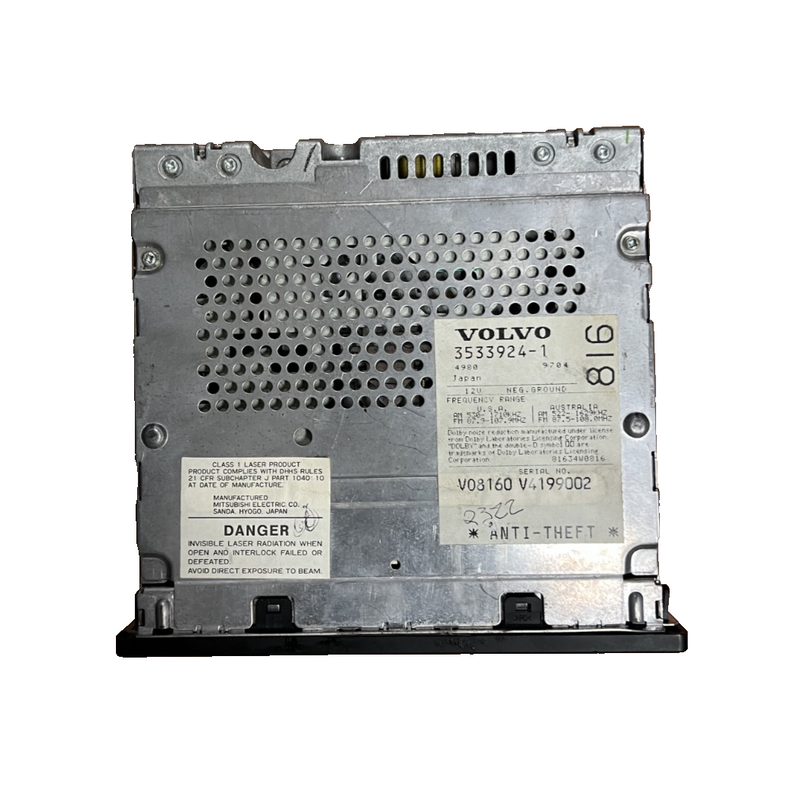 1997-2004 Volvo 850 V70 S70 Radio AM FM CD Cassette Player OEM 3533924-1