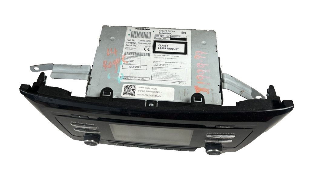 2014-2016 Nissan Rogue AM FM Radio Sat Disc CD Player Receiver 28185 4BA0A