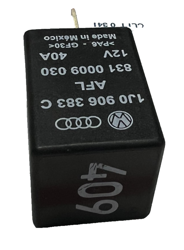 02 2002 Volkswagen Cabrio 2.0L Fuel Pump Relay 1J0 906 383 C Black