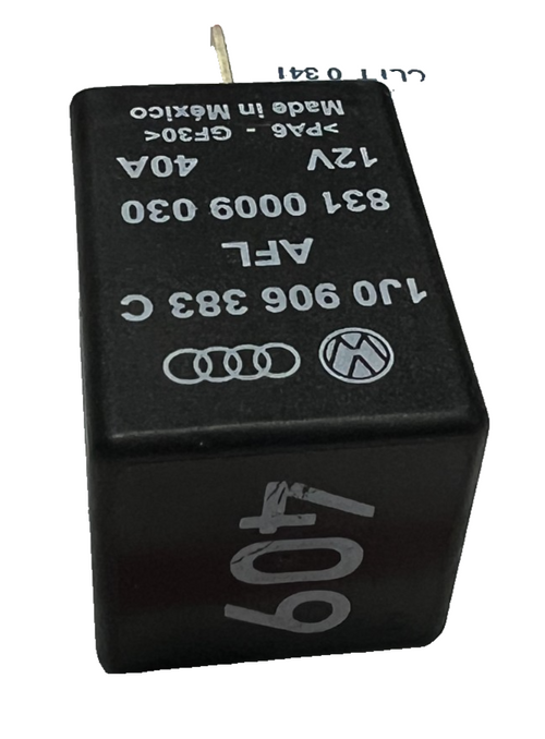 02 2002 Volkswagen Cabrio 2.0L Fuel Pump Relay 1J0 906 383 C Black